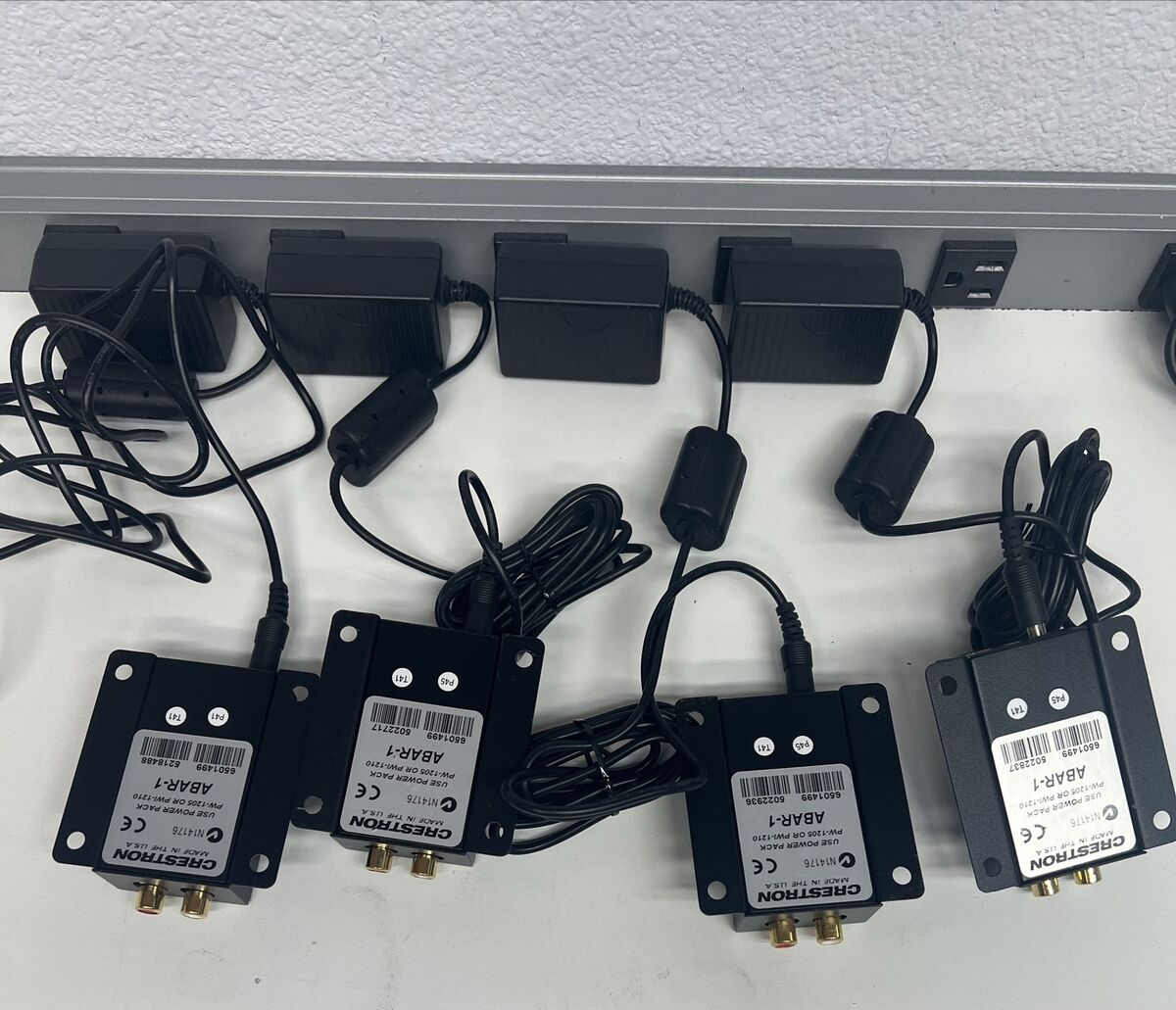 4x Creston ABAR-1 CAT5 Balanced Audio Receiver + Power Supply