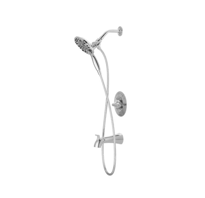 Delta Arvo In2ition 2-in-1 4-Spray Tub and Shower Faucet in Chrome