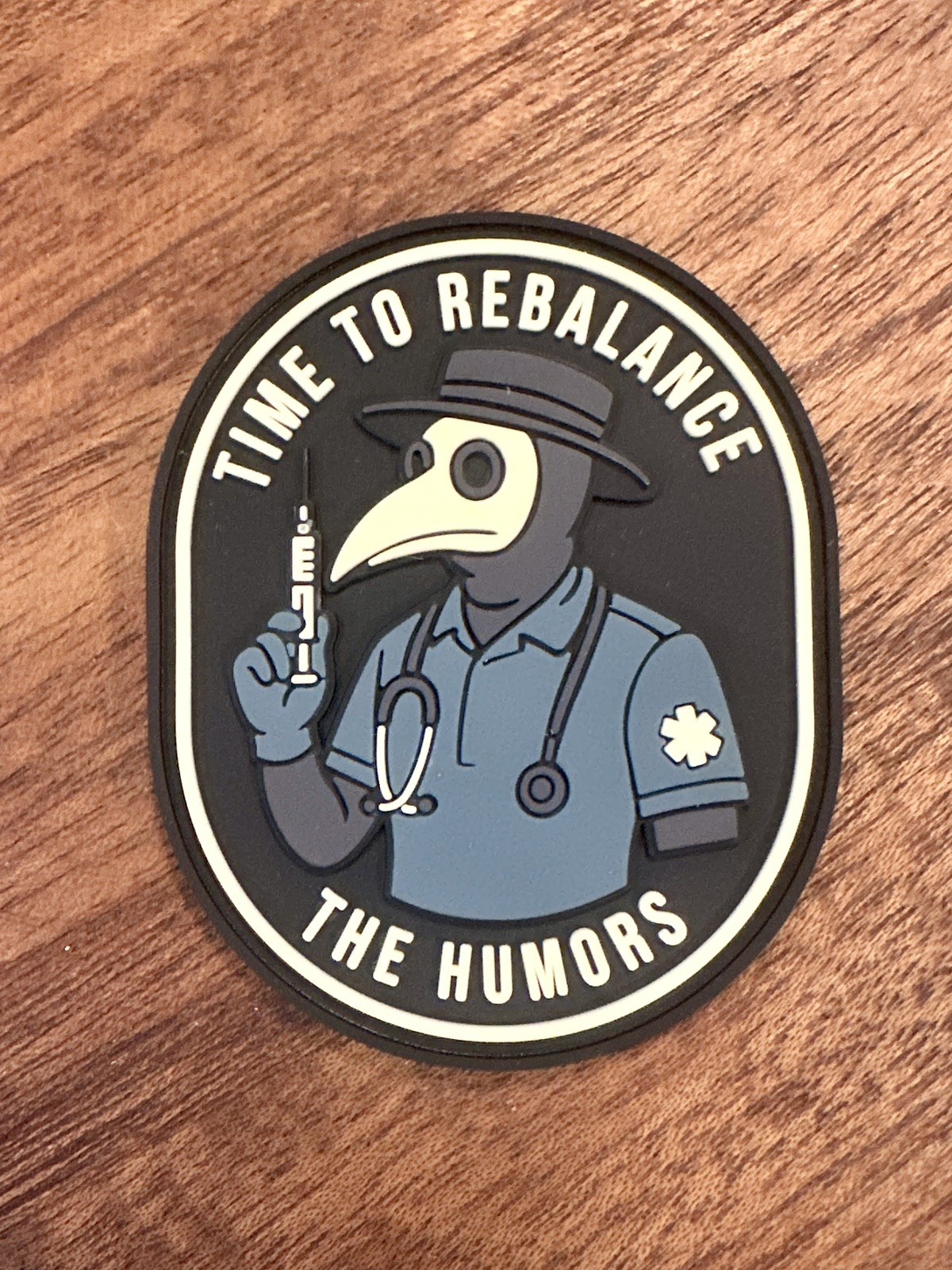 EMS EMT Paramedic Plague Doctor Rebalance The Humors PVC Morale Patch VeIcro