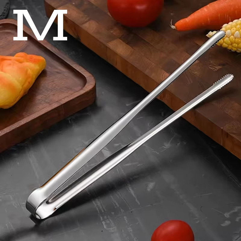 1Pc 304 Stainless Steel Barbecue Clip Grill Tongs Meat Cooking Utensils BBQ Baki