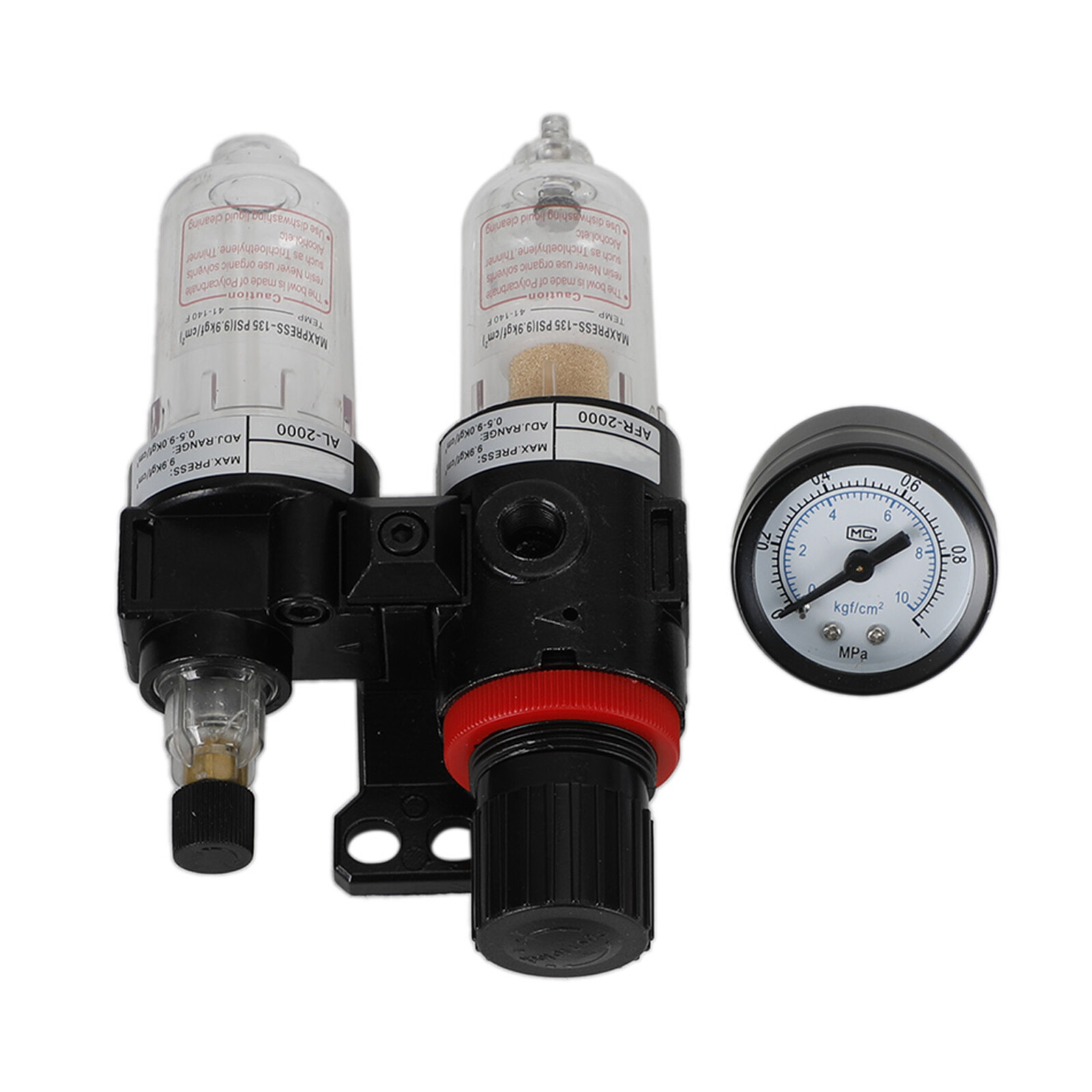 AFC-2000 Pneumatic Air Compressor FilterRegulator Moisture Trap Pressure Gauge B