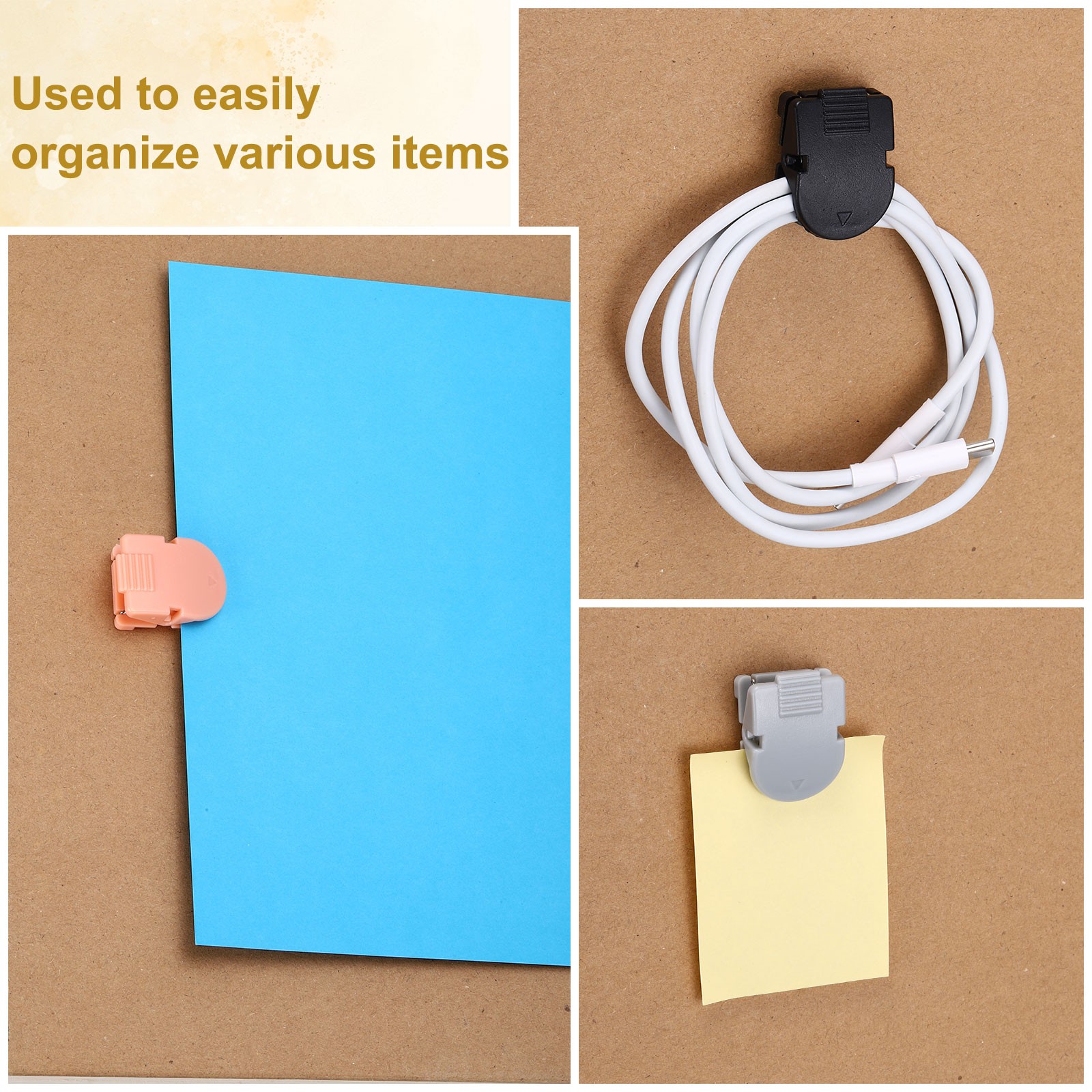 100Pcs Plastic Cubicle Clips for Hanging Documents, Light Pink
