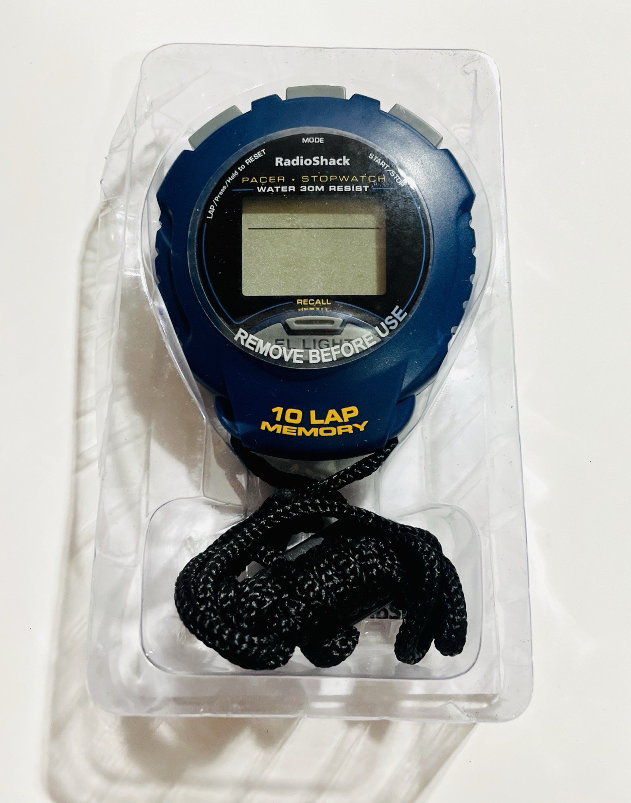 Radio Shack Multifunction Stopwatch 63-5015 10-Lap Memory New