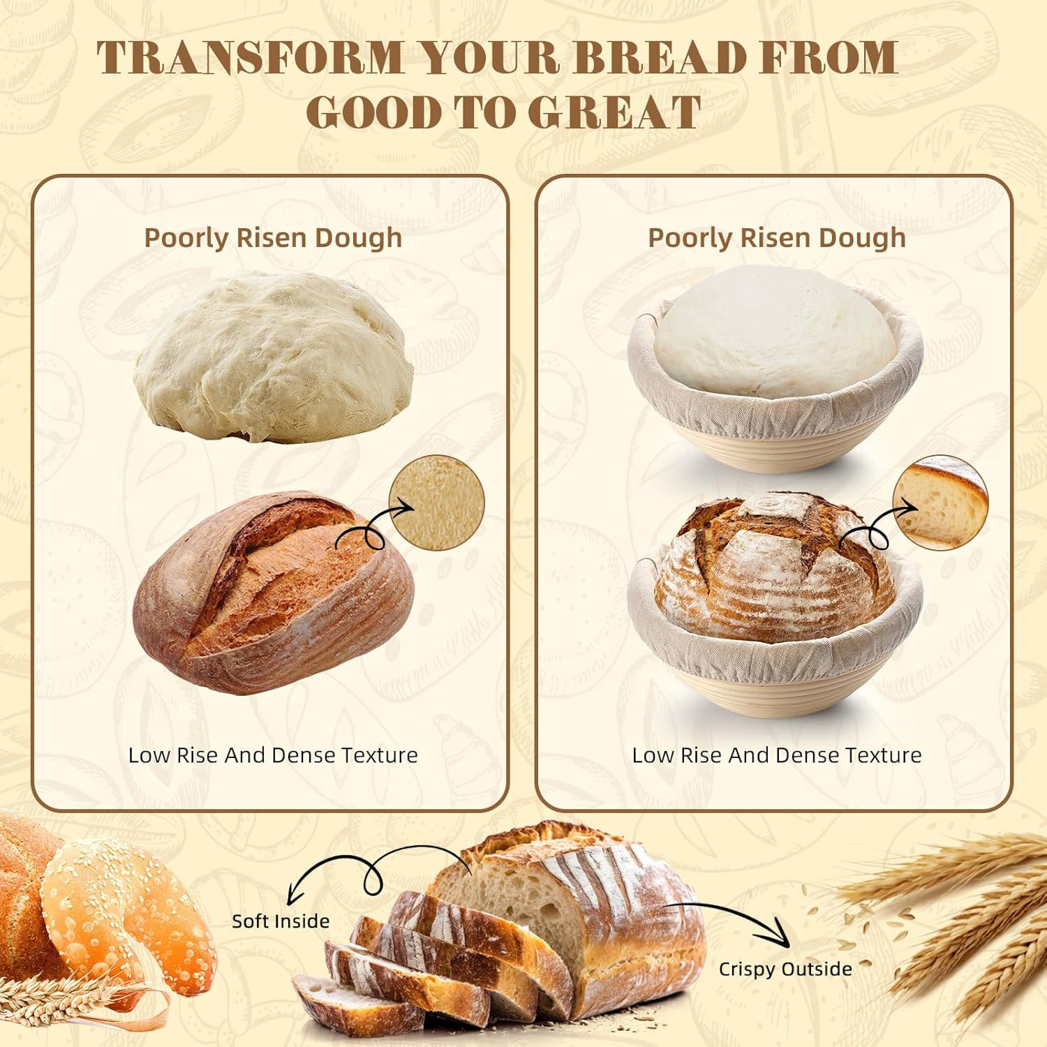 Sourdough Starter Kit, Bread Making Kit with Sourdough Starter Jar for Beginn...