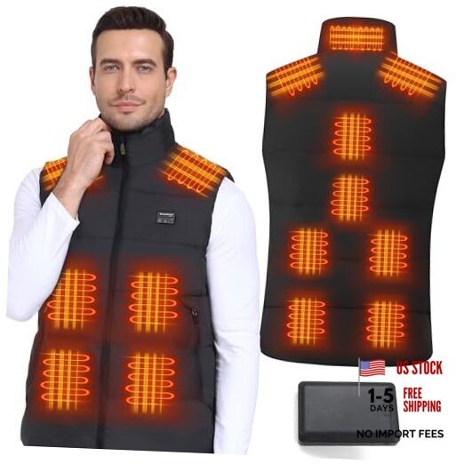 Mens Heated Vest,Women Lightweight Eletric Heating Vest Outdoor Sports