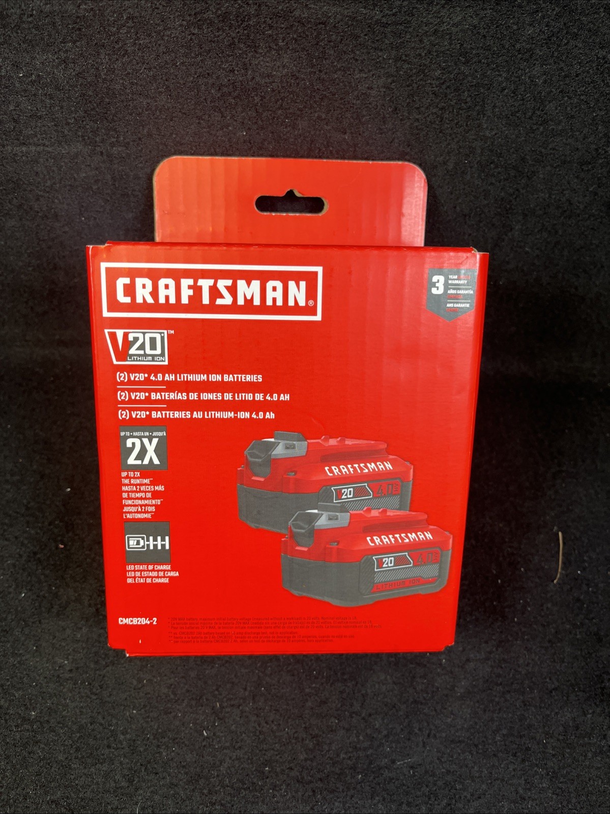 Craftsman CMCB204-2 20V 4.0AH Lithium Ion Battery - 2 Piece