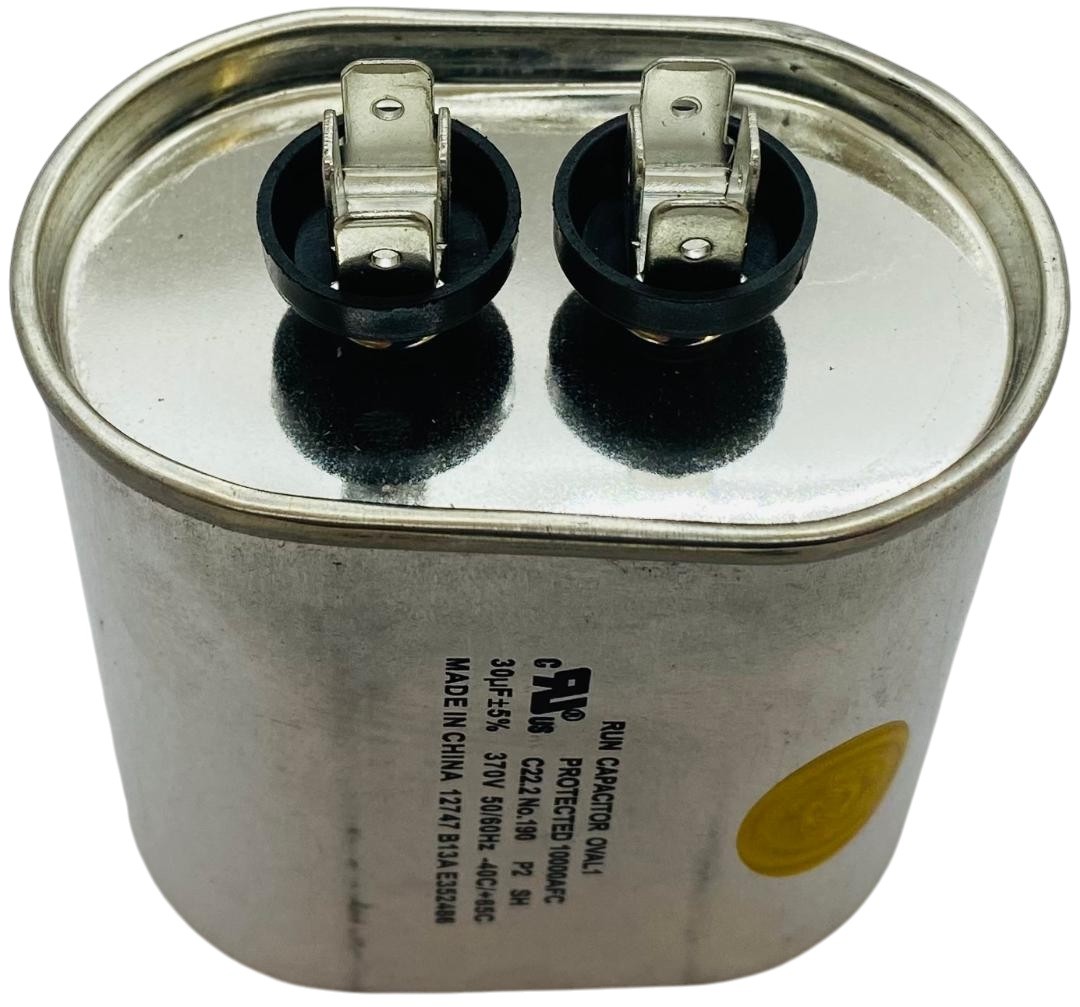 Run Capacitor, Oval, 30 Mfd., 370 Volt, CR30X370