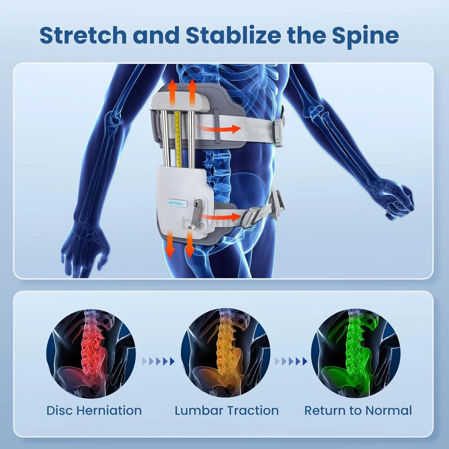 Lumbar Traction Device,Spinal Decompression Devices，lumbar decompression belt