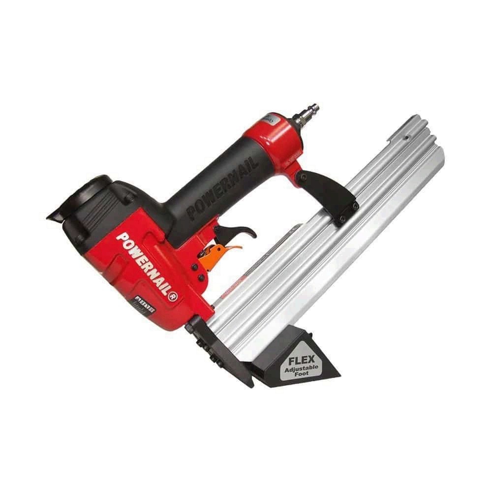 Pσwernail 1845F 18 Gauge Pneumatic Flooring Stapler FLEX Foot Engineered Wood