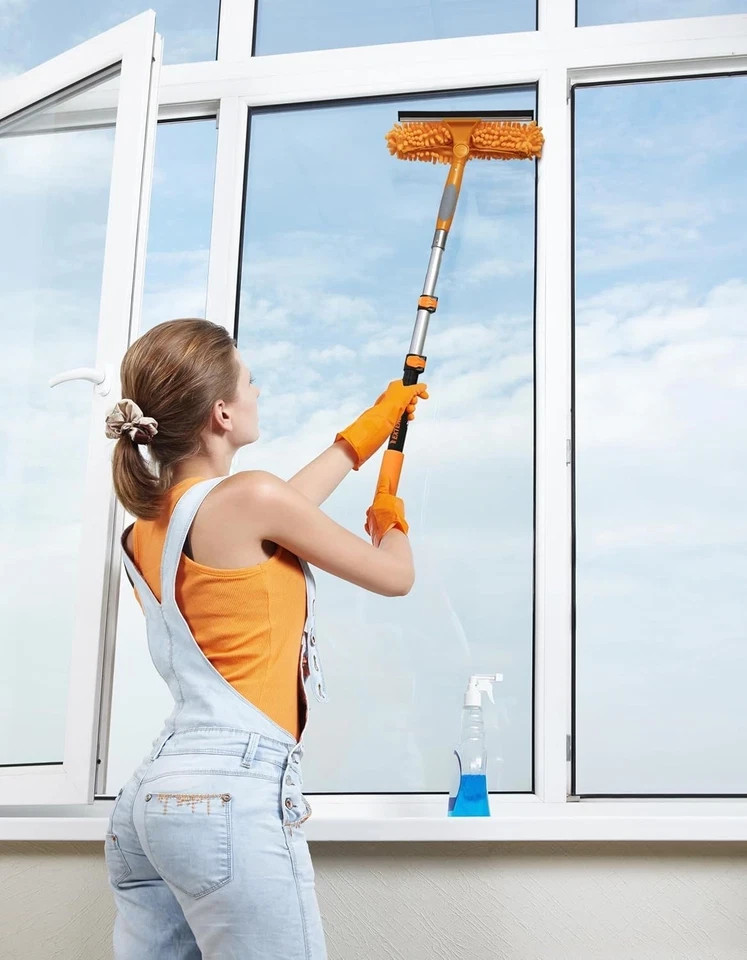 1.5-3 ft Long Paint Roller Extension Pole // 3 feet, Black and Orange