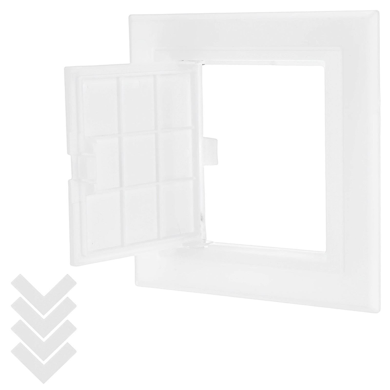 1-Pack Access Panel for Drywall, 3.7x3.7" Plastic Self Adhesive Cover [White]
