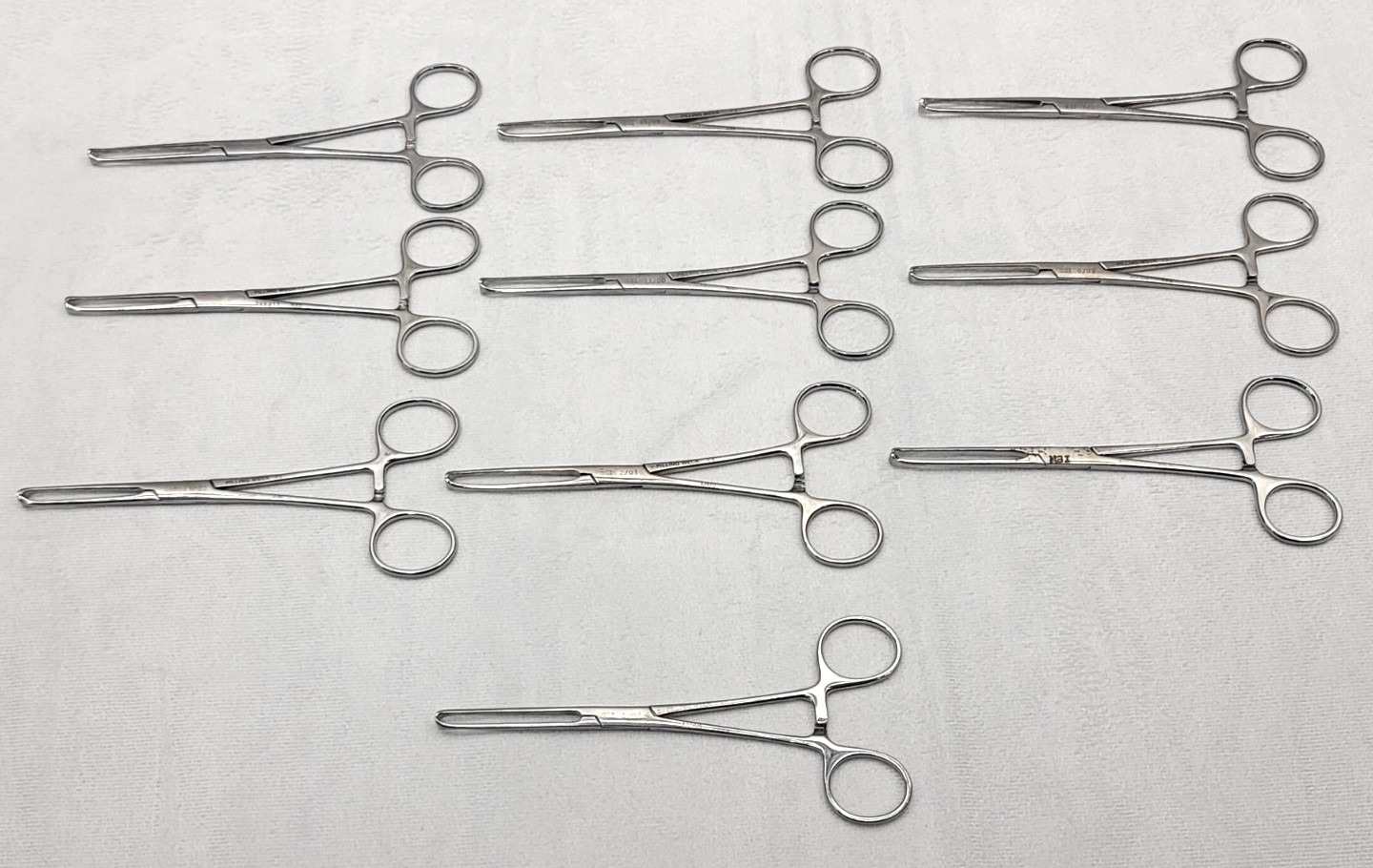 10x Pilling Weck 500311 Allis Tissue Forceps 7.5" 5x6 Teeth