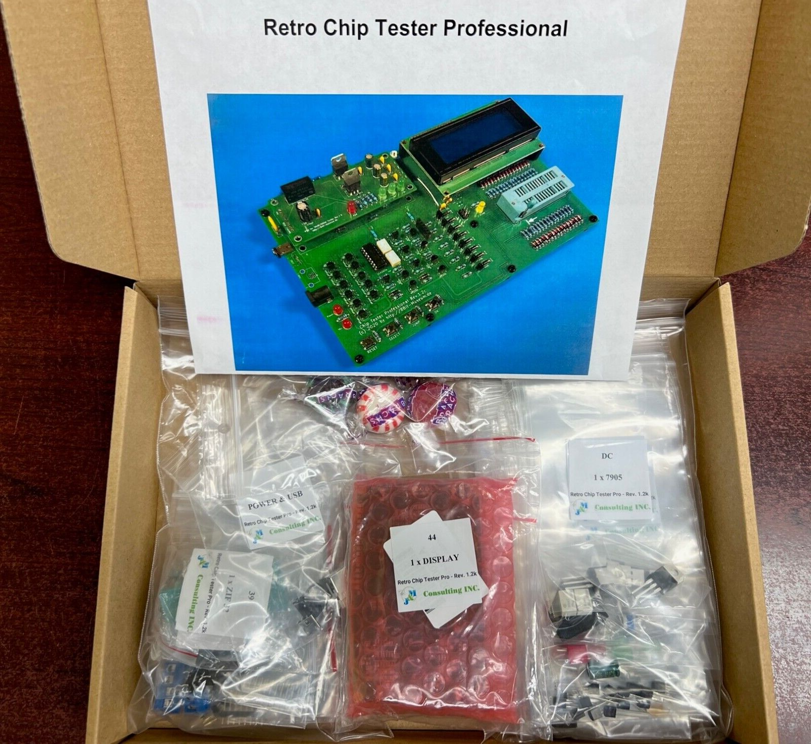 Retro Chip Tester Professional Complete Parts Set - Integrated Circuit Tester