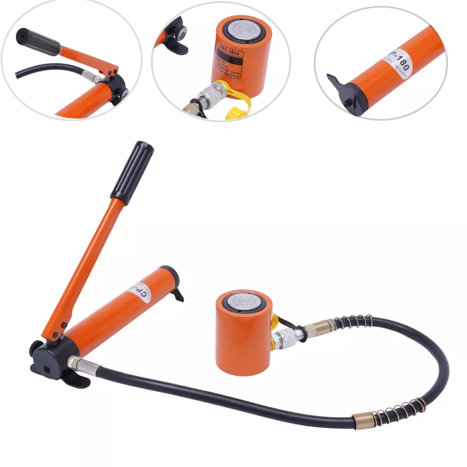 Manual Hand Hydraulic Power Pack Pump Set CP-180 350cc Capacity 20T Jack Stroke