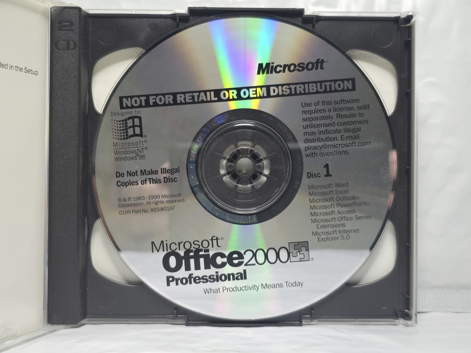 Microsoft Office 2000 Professional 2 CD-ROM Set - Not for Retail or OEM
