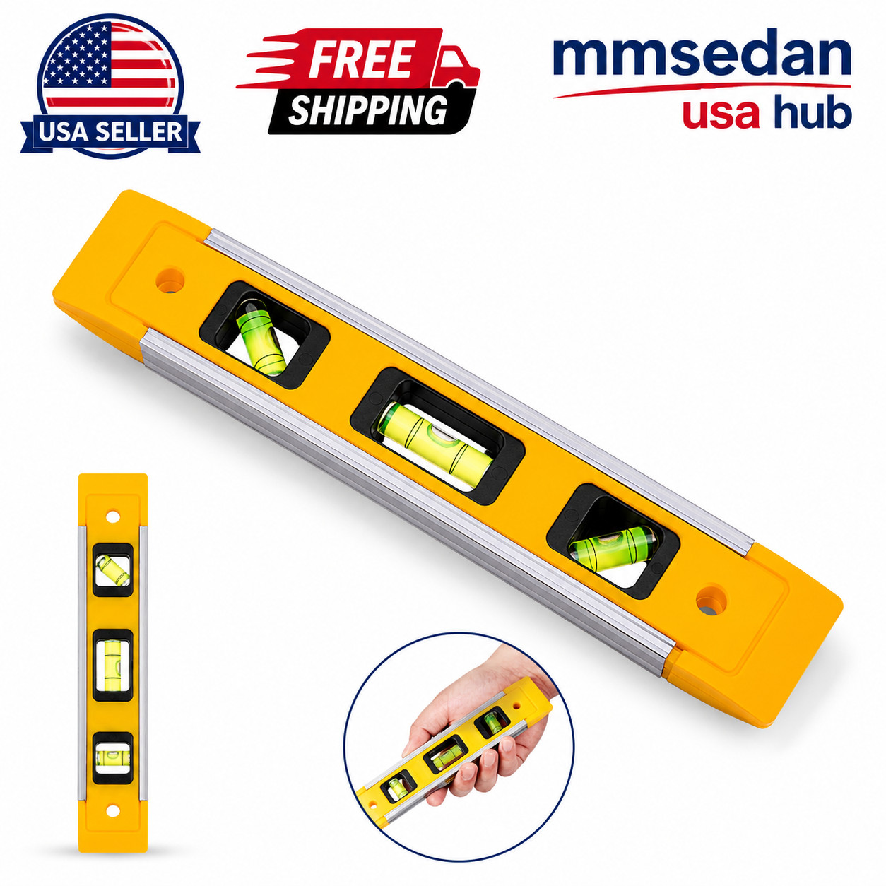 9 Inch Magnetic Torpedo Level 3 Bubble Shock Resistant Measuring Tool