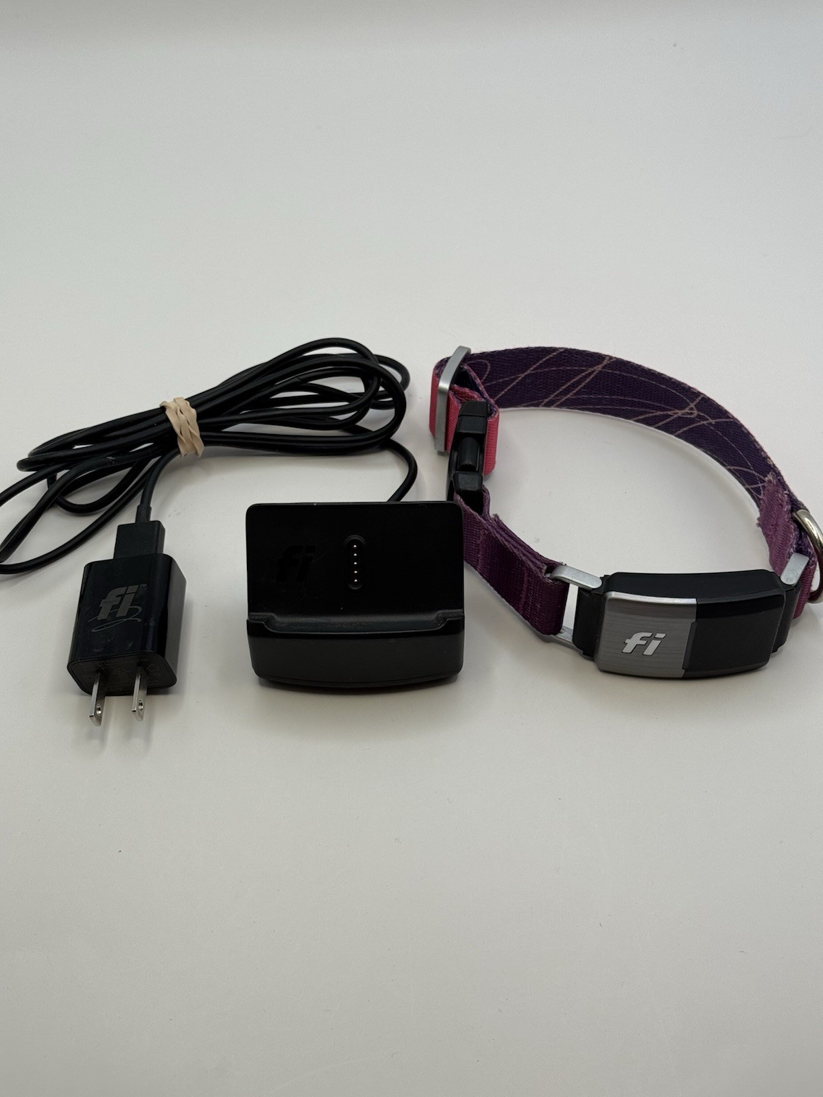 Fi FC2 Dog Collar GPS Tracker Pink Fade Up to 14-in With Charger