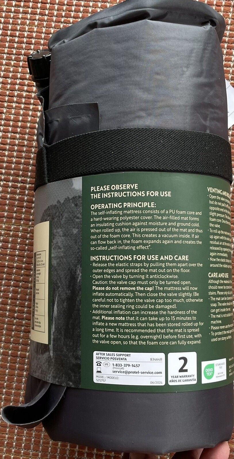 Adventuridge Self Inflating Camping Backpacking Sleep Mat Pad