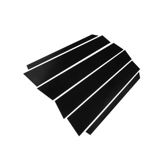 1 Set Glossy Black Car Door Window Pillar Posts Cover Trim Exterior for