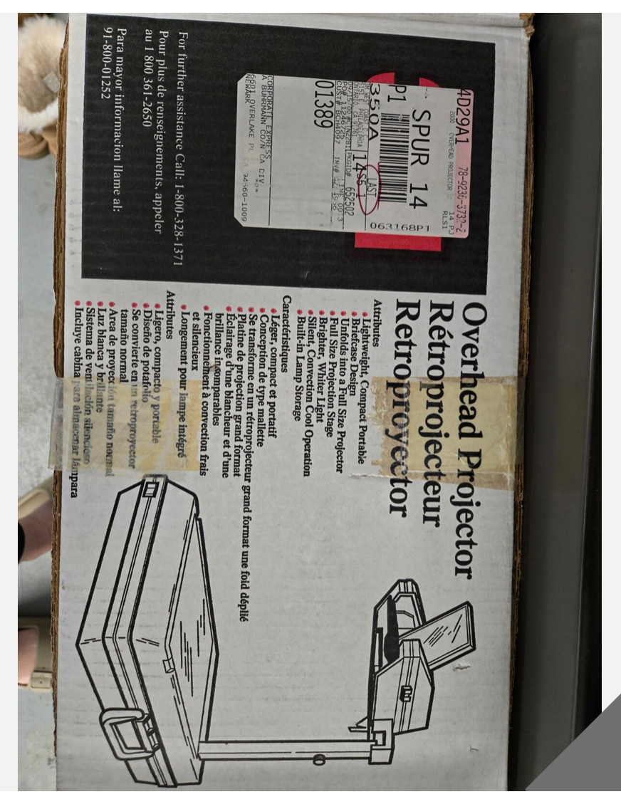 3M 2000 AG Compact Portable Overhead Projector