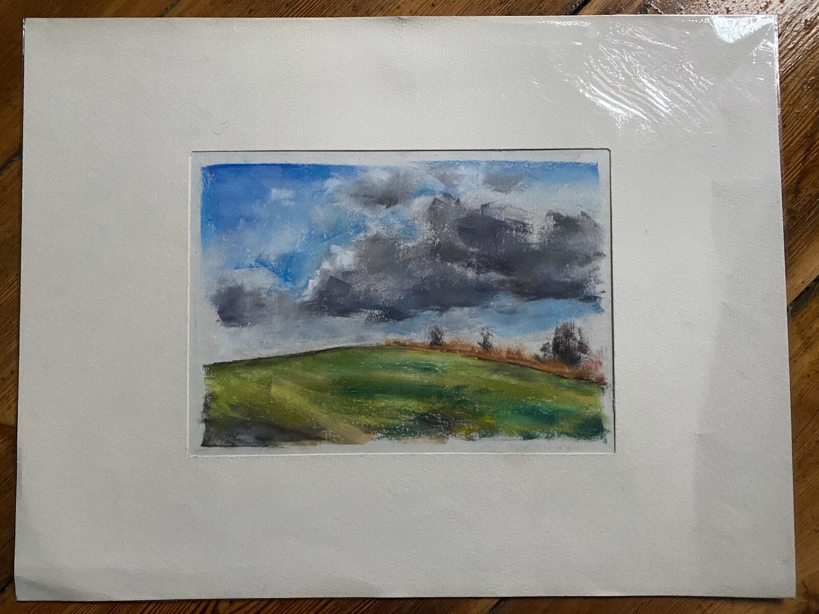 ::FRANZ EHMKE *1928 -2018 BERLIN BRANDENBURG WILD CLOUDS SKY GREEN MEADOWS