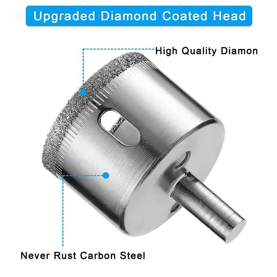 10pcs Diamond Hole Saw Kit Drill Bits Set Cutter Glass Ceramic Tile Porcelain