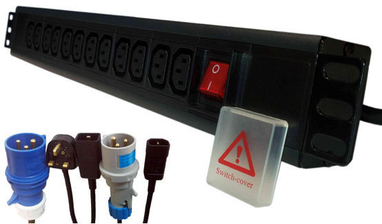 6 WAY 19 RACK IEC PDU TO 13A PLUG -VERTICALICAL"