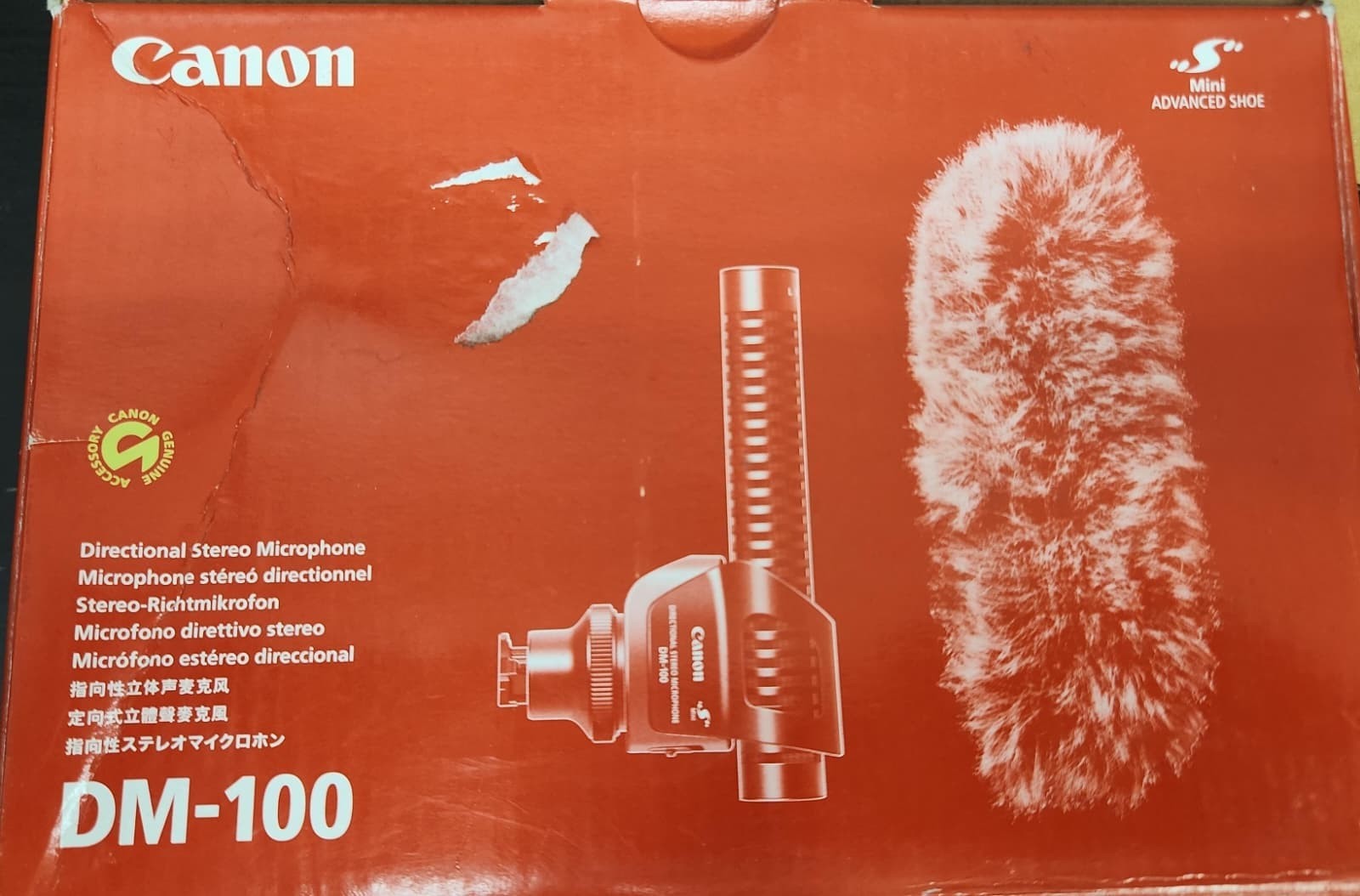 Canon DM-100 Directional Stereo Microphone Mini Advanced Shoe Open box