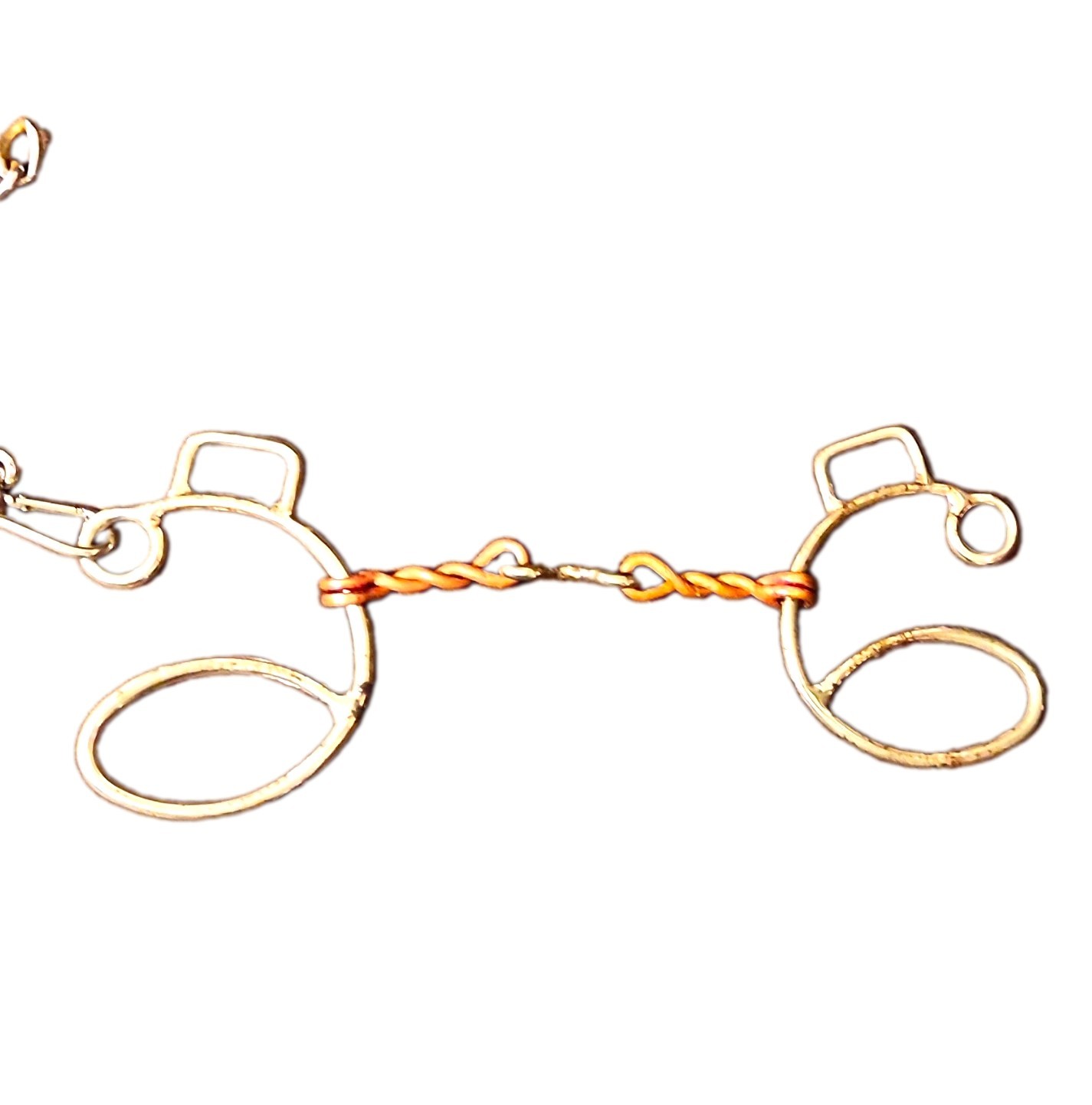 5.25" Twisted Copper Wire,  Sliding 6 Gag Bit