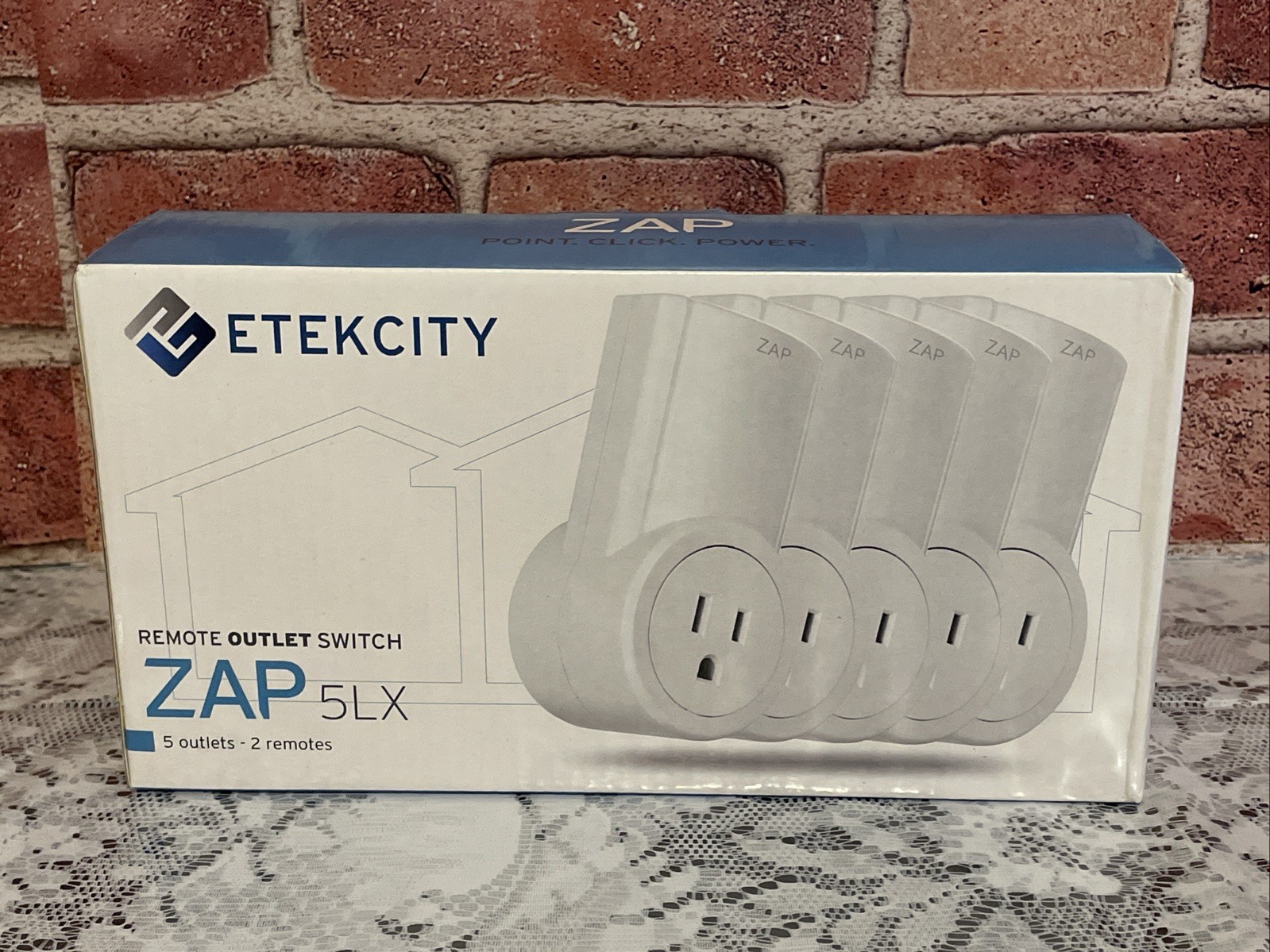 Etekcity ZAP 5LX Remote Outlet Switch 5 Outlets & 2 Remotes Batteries Included