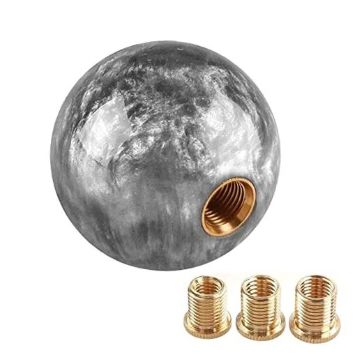 Shift knob Round Ball Marble Style Universal for Manual Automatic Vehicles Gray