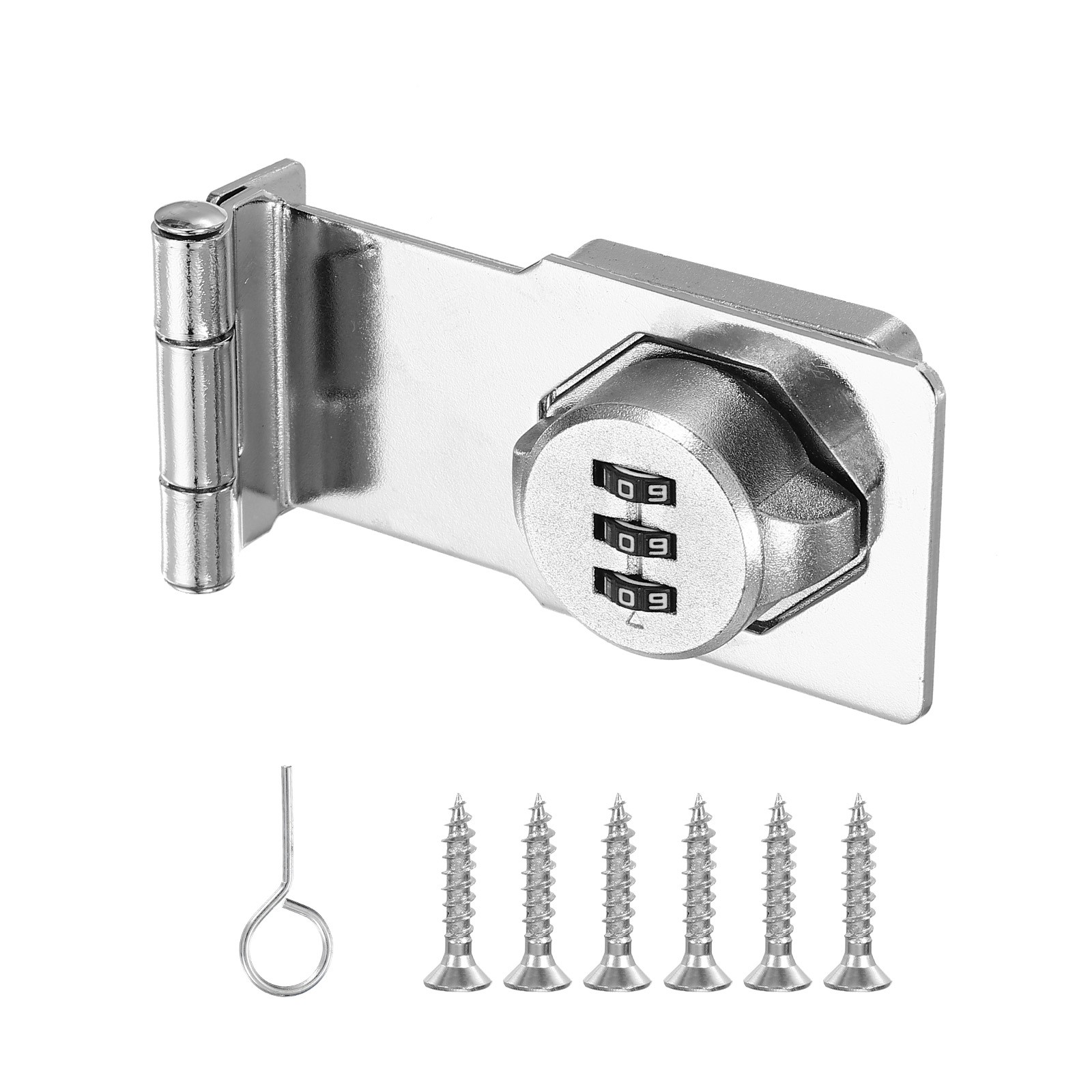 3 Digit 90° Silver 3.5" Cabinet Combination Lock