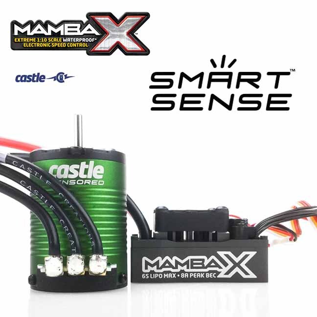 Castle Mamba SCT PRO 1/10 Sensored 25.2V Waterproof ESC & 1410 3800KV 3.17mm