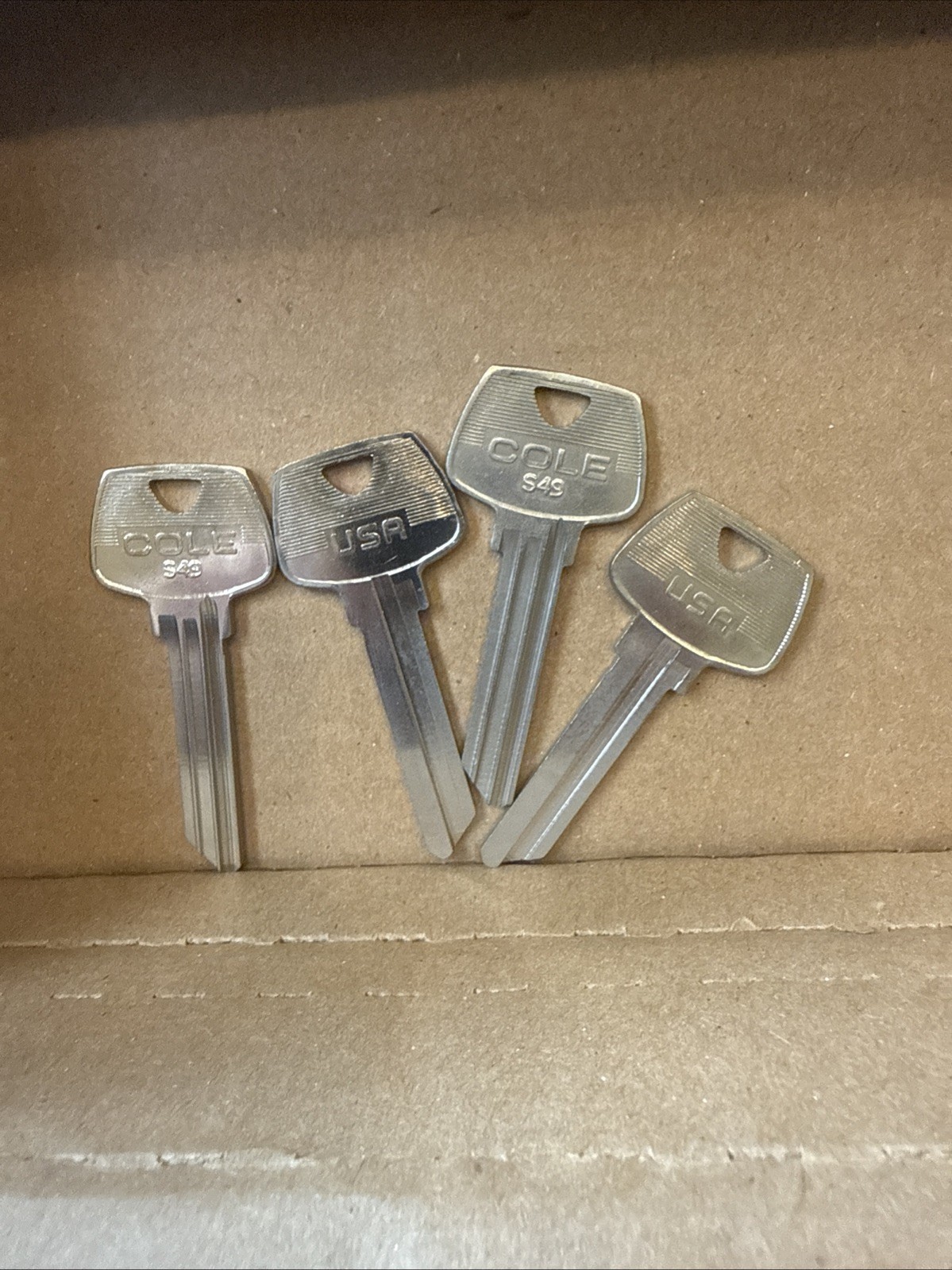 Lot Of 4: Cole S49 Key Blank - Sargent