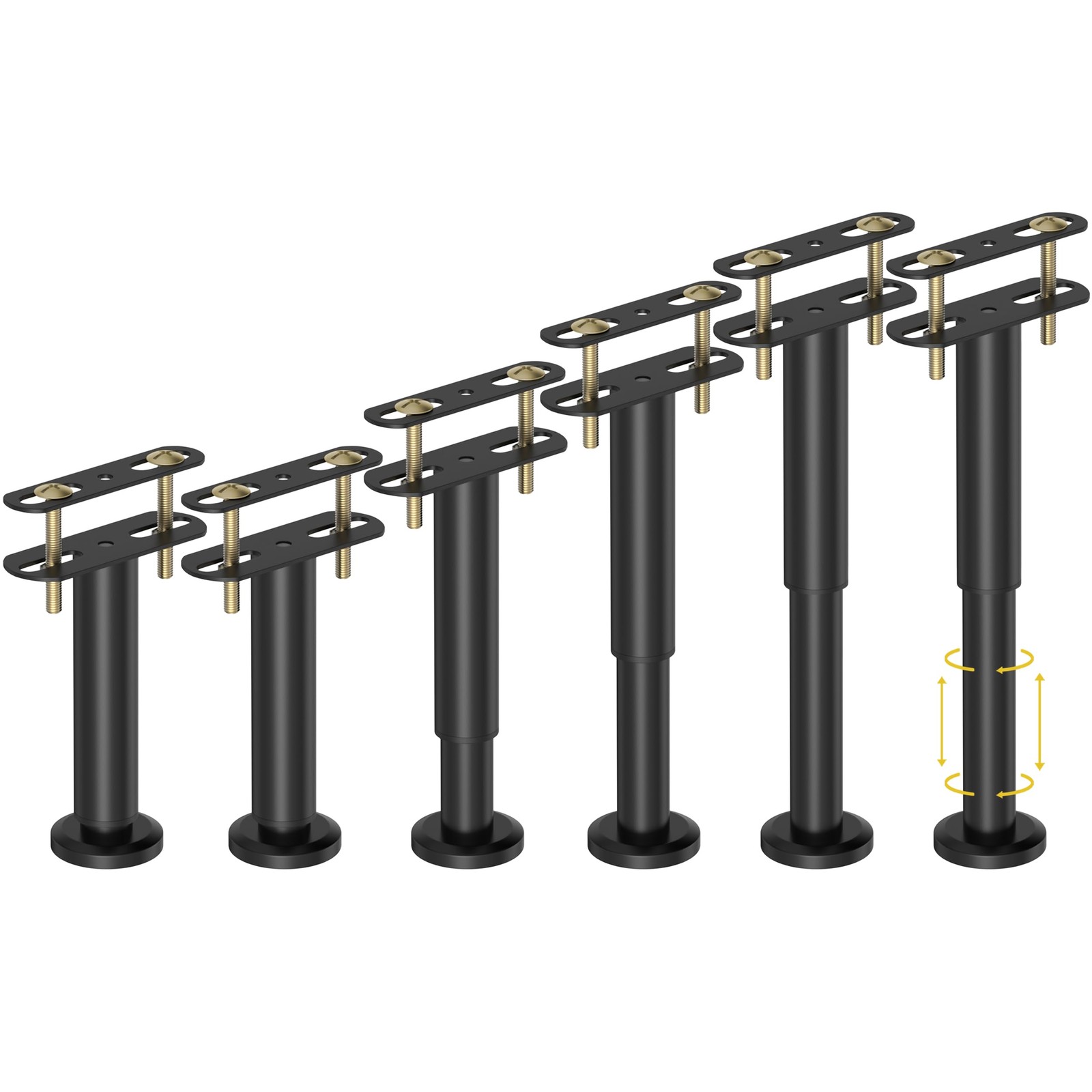 Adjustable Height Bed Support Legs 7.08-12.6 Inch - Heavy Duty Metal for Frame