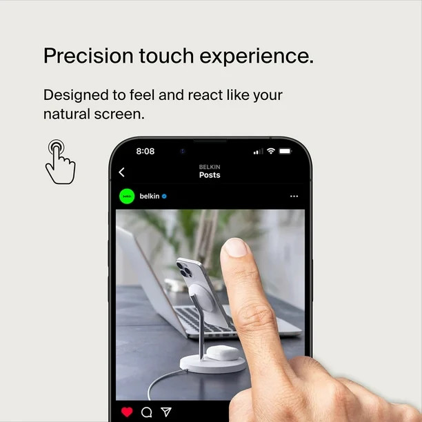 Belkin Tempered Glass Screen Protector iPhone 15/14 Pro 9H + Easy Align Tray