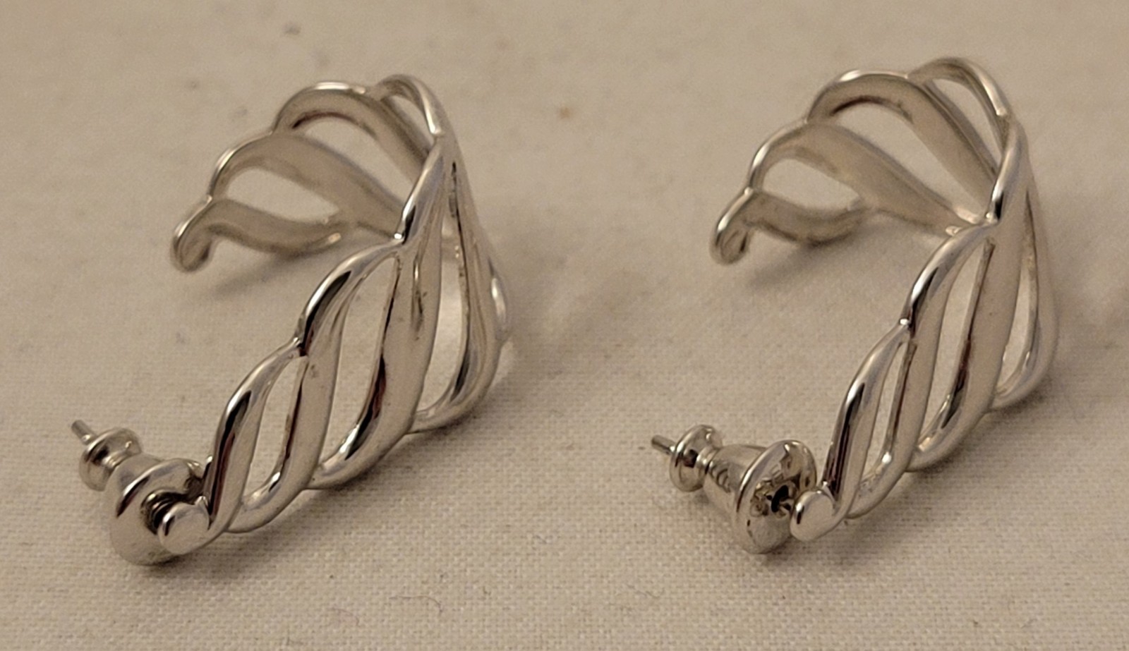 Monet Silver Tone Post Earrings