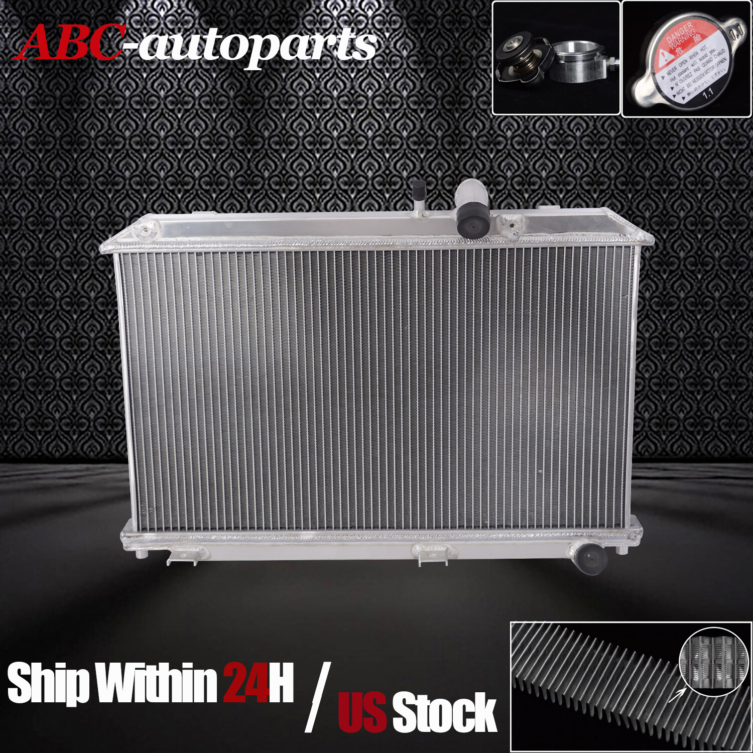 All Aluminum Radiator For 2004-2008 2005 2006 2007 Mazda RX-8 (MT) 1.3L R2