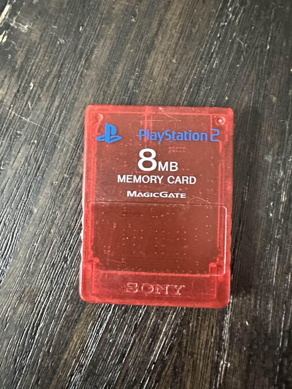 PlayStation 2 PS2 Clear Red 8MB Memory Card SCPH-10020