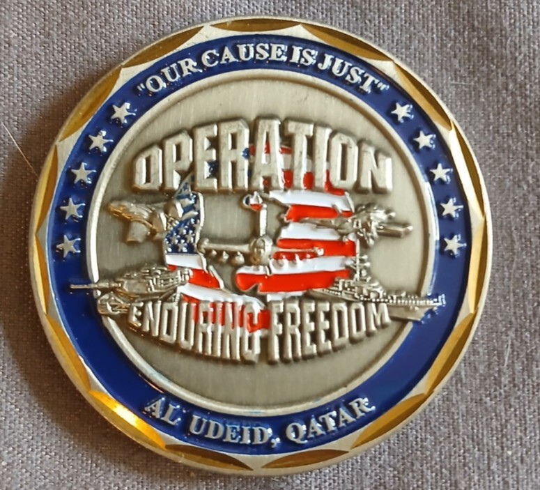 Operation Enduring Freedom Al Udeid Qatar Joint Forces Challenge Coin Military