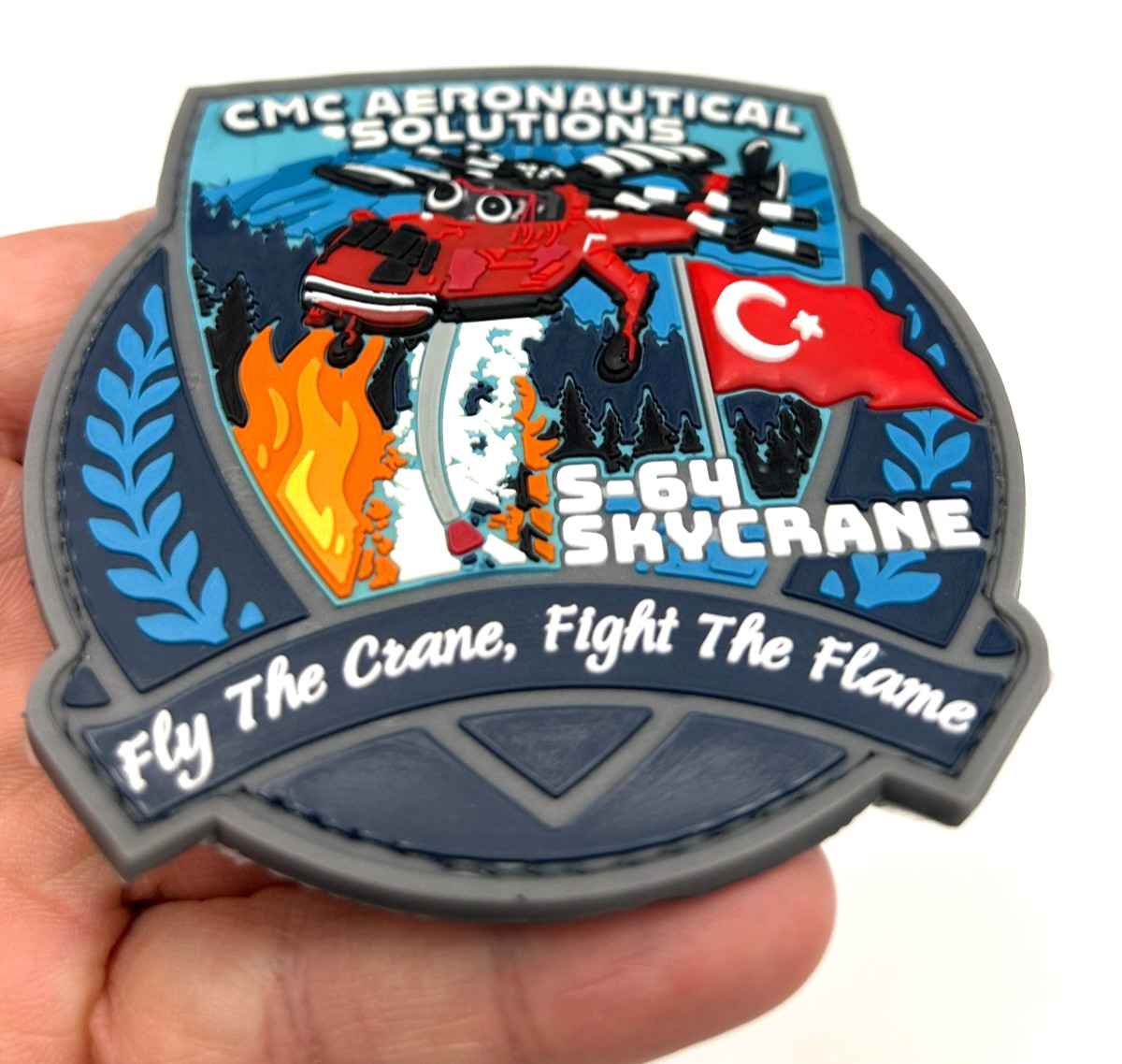 SKORKSY S-64 SKYCRANE- FIREFIGHTER - HIGH QUALITY PVC PATCH