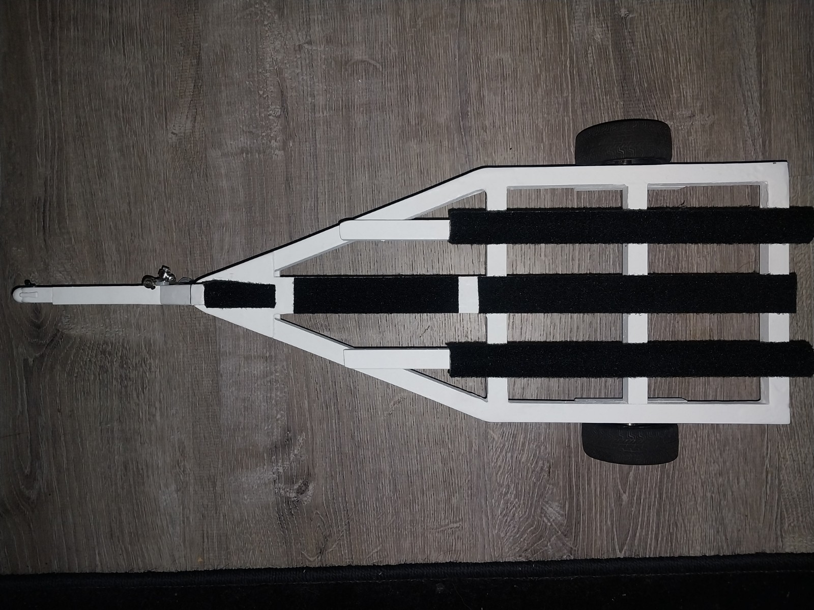 White Enamel Radio Control Boat Trailer Static Display Functional Trailer