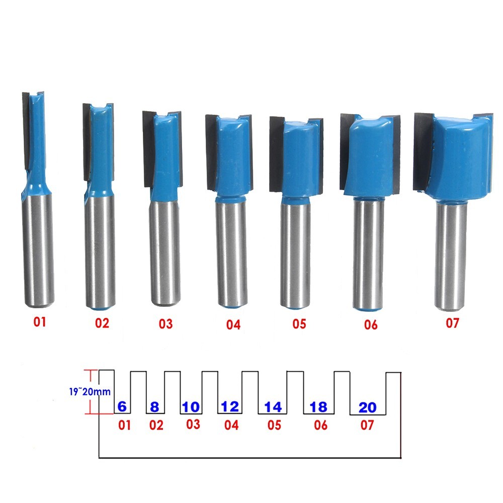 Router Bit Carbon steel + alloy Milling Straight 1pc Trimmer Carbon steel