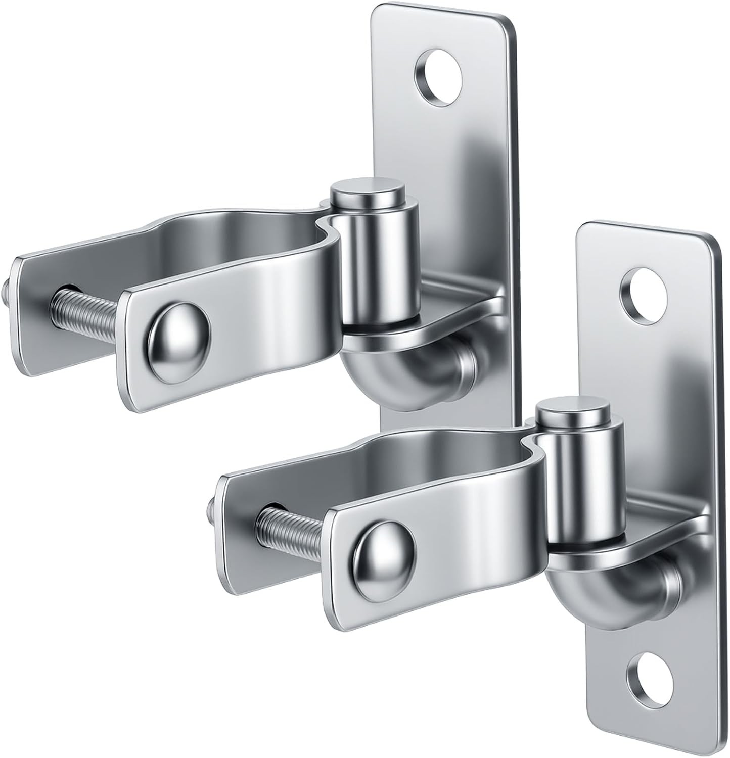 4 Pcs 1-3/8 Inch Wall Mount Gate Hinge, Heavy Duty Pipe Gate Hinge Metal Post Ch