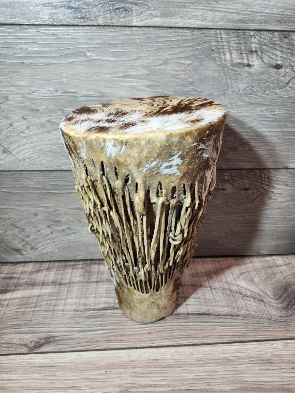 African Animal Hide Hand Drum 10”