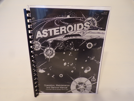 asteroids arcade manual reproduction operation Service comb bound lay flat