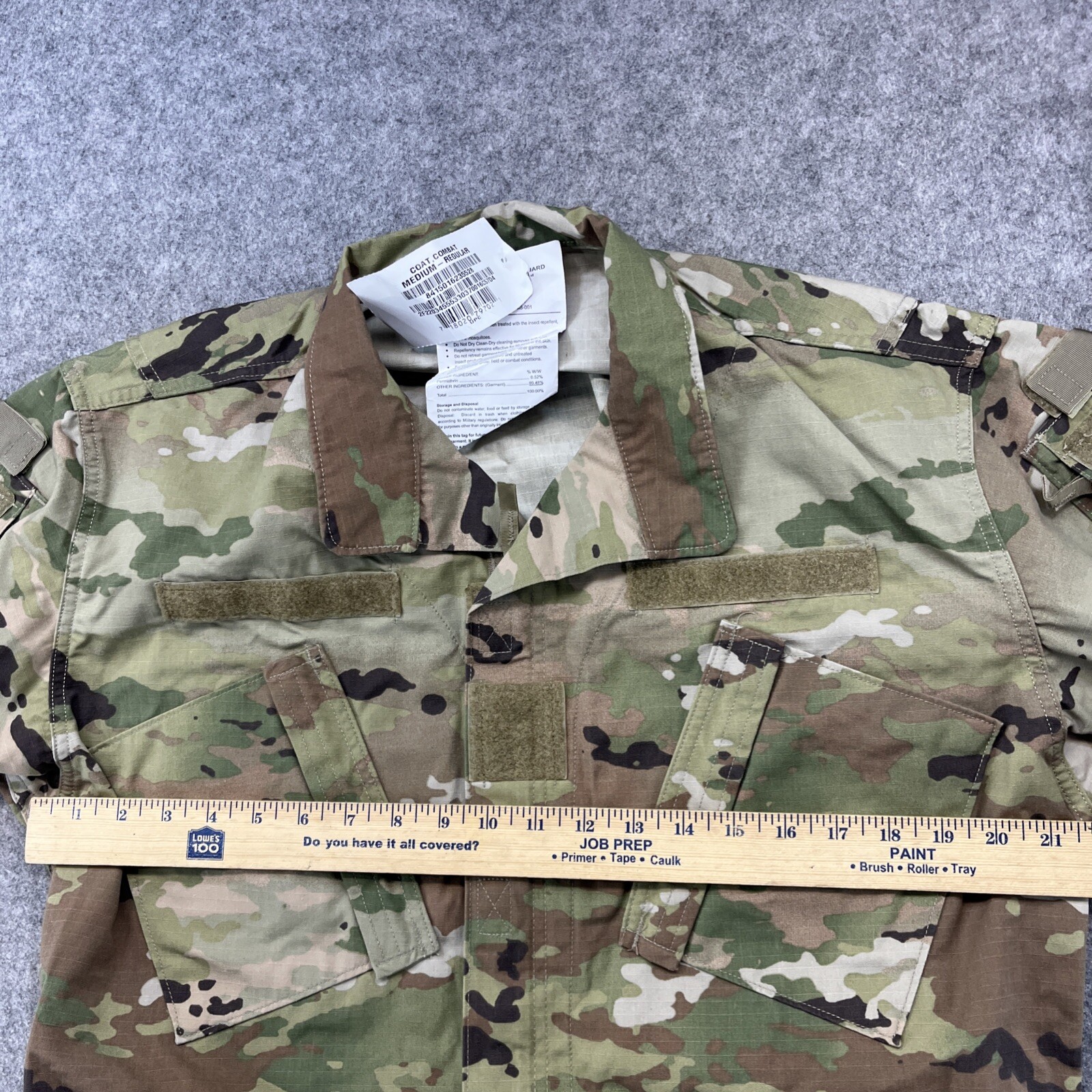Army Combat Uniform Coat Medium Regular Unisex Insect Shield New