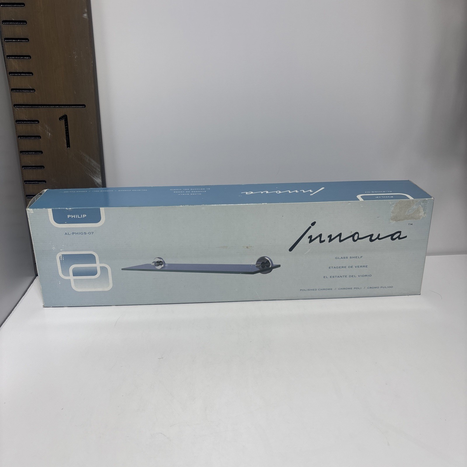 Open Box NEW - PHILIP Innova Glass Shelf  (AL-PHIGS-07)