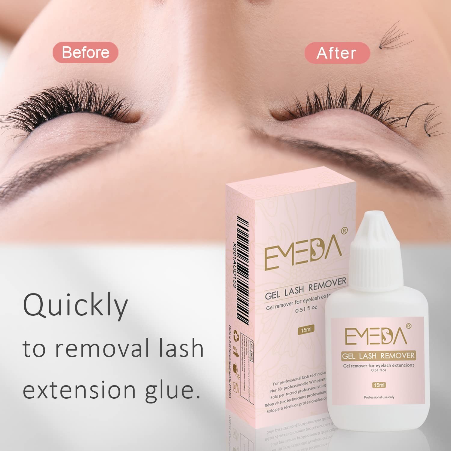High Viscosity Lash Glue Remover 15ml - Efficient & Effective for Extensions