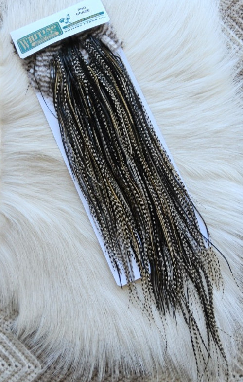 Whiting "" Dry Fly  Full Saddle,, Color; Grizzly Variant.   Free Shipping.